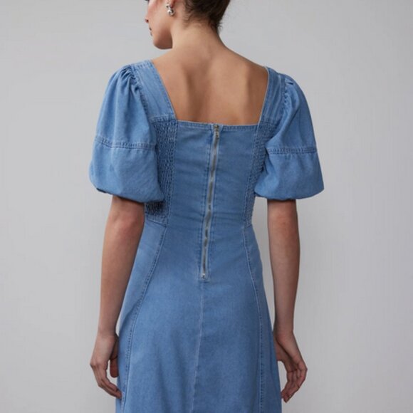 NWT New York & Company Short Sleeve Denim Mini Dress Size XXLarge - Picture 2 of 7